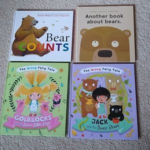 Set of 4 New/Unused Children's Books. Bears/Fairytale.